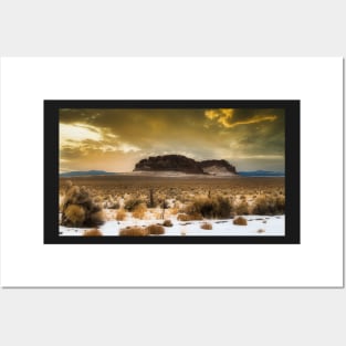 Fort Rock Winter Sunrise Posters and Art